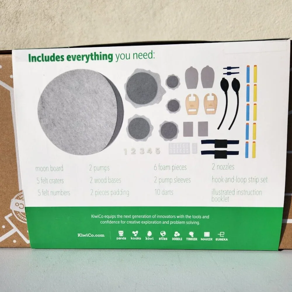 NEW KiwiCo Kiwi Co. Moon Darts Nerf Science Kit STEM DIY Craft Set Solar System